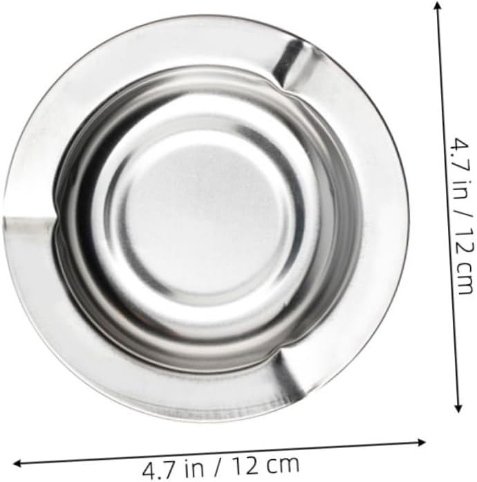 Cabilock 10Pcs Stainless Steel Ashtray with Windproof Lid for Indoor Outdoor Use - Image 2